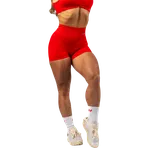 Nebbia Bezešvé push-up šortky s vysokým pasem TOTALLY SEAMLESS 304 červená - M