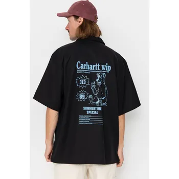 Pánská košile Carhartt WIP Deli (black/bluebird) L, černá