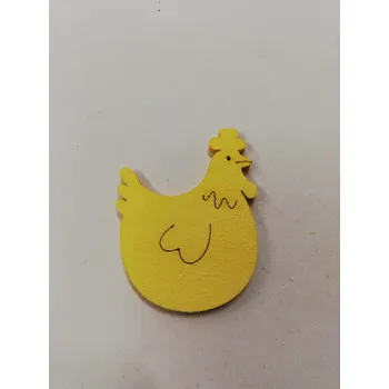 Dřevěná hračka Dřevěný výřez Slepička žlutá