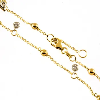 Náramek ŠPERKY-NM, Zlatý dámský náramek s kuličkami 1559 Délka náramku: 17 cm