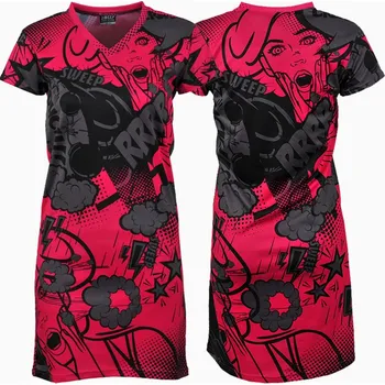 Dámské šaty SWEEP SWTS134 COMIX růžová/šedá S