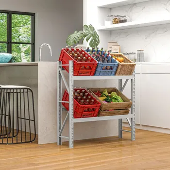 Úložný box Stojan na přepravky 110x30x110 cm | bílý