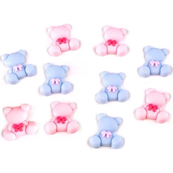 Silikonový medvídek 3D k nalepení mix barev, barva mix