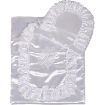 New Baby Saténový set do kočárku 40 x 80 cm bílý