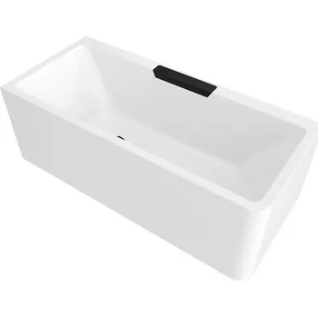 Vana Polysan Cascata L Monolith Obdélníková vana 180x80x60cm, kaskáda černá, levá, 73836ML.102