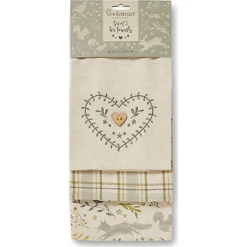 Utěrka Bavlněné utěrky v sadě 3 ks 45x65 cm Woodland – Cooksmart ® ID_1024488