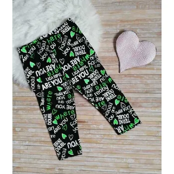 DÍVČÍ TŘÍČTVTEČNÍ LEGÍNY BAVLNĚNÉ Barva: Černá, Velikost: 122