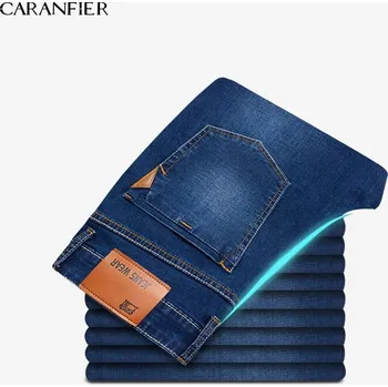 Pánské džíny Pánské letní džíny elastické business styl Barva: Tmavě Modrá, Velikost: 36