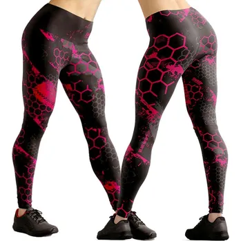 Dámské legíny SWEEP SKPT115 černá/růžová S