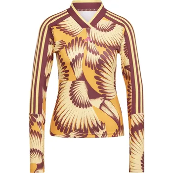 Dámské tričko Dámské Tričko s dlouhým rukávem ADIDAS FARM LS TOP JD6275 – Žlutá L