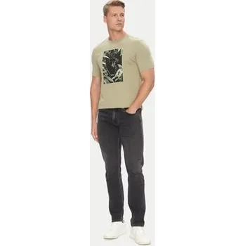 Pánská móda BOSS T-Shirt Te_Animali 50546362 Zelená Regular Fit S