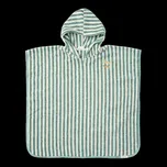 LITTLE DUTCH Plážové pončo Seashells / Stripes Surf Blue