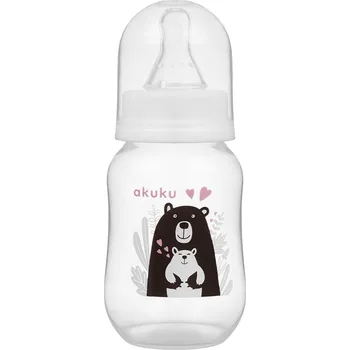 dětská jídelní sada AKUKU Láhev 125 ml Black Bear Barva: Bílá