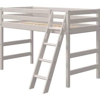 Postel Horní spaní nízké se šikmým žebříkem Flexa Classic Barevná úprava: Průhledná bílá