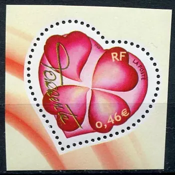 Poštovní známka Post France (2003) MiNr. 3677 ** - Francie - Srdce Torrente se čtyřlístkem