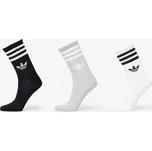 Ponožky adidas 3-Stripes Crew Socks 3-Pack White/ Grey/ Black L