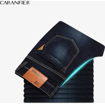 Pánské džíny Pánské letní džíny elastické business styl Barva: Modrá, Velikost: 30