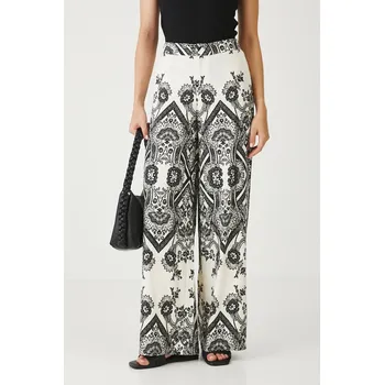 Dámské kalhoty Kalhoty s příměsí lnu Medicine dámské, široké, medium waist RS25.SPDB07 béžová 02D, vel. XS