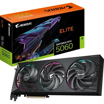 Grafická karta GIGABYTE AORUS GeForce RTX 5060 ELITE/8GB/GDDR7 GV-N5060AORUS E-8GD