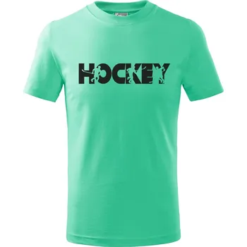 Chlapecké tričko DOBRÝ TRIKO Dětské tričko s potiskem Hockey Velikost: 158/12 let, Barva: Mátová