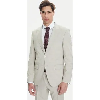 Pánský oblek BOSS Oblek H-Huge 50546099 Béžová Slim Fit 56