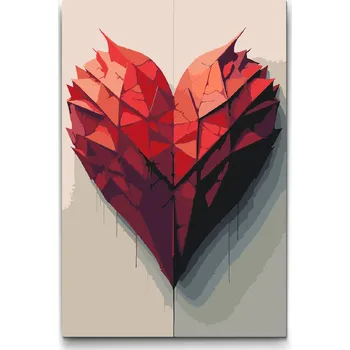 Malování podle čísel - Dračí srdce Velikost: 40x60cm, Rámování: Pouze srolované plátno