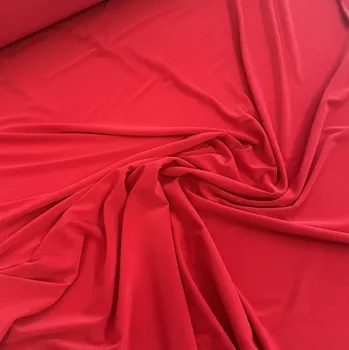 Venezia Červená, polyesterový úplet (E) (Příjemný polyesterový úplet)