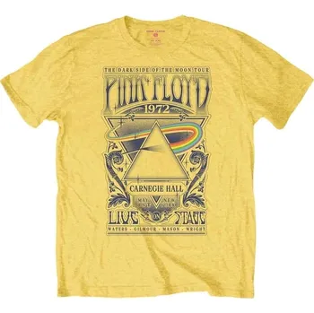 Pánské tričko Pink Floyd Tričko Carnegie Hall Poster Unisex Yellow 2XL