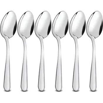 Příbor Nerezová čajová lžička | příborová sada - stříbro 6ks