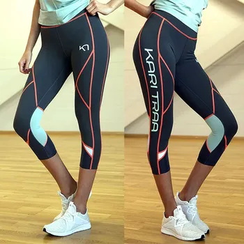 Dámské legíny Kari Traa 622647 LOUISE TIGHTS - šedá/oranžová šedá XS