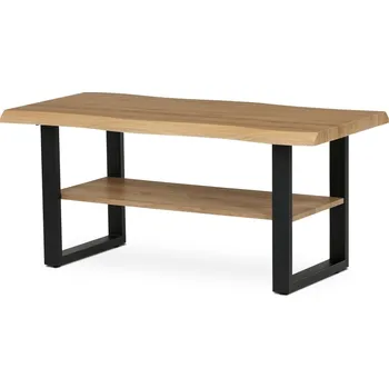 Konferenční stolek Konferenční stolek SILAS 120x60x45 cm kov, MDF černá / dekor divokého dubu