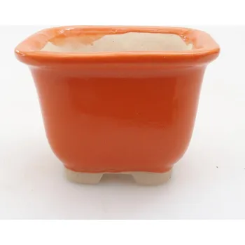 Květináč Mini bonsai miska 6 x 6 x 4,5 cm oranžová