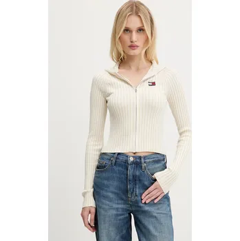 Dámský svetr Kardigan Tommy Jeans DW0DW20974 béžová 01X, vel. XL