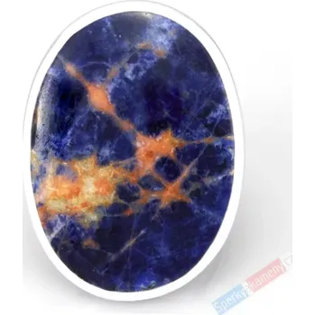 Prsten Velký stříbrný prsten (Ag 925/1000) se sodalitem v živci QA, vel. kamene cca 34 x 25 mm, POUZE VELIKOST 55/56, RARITA (S1089R)