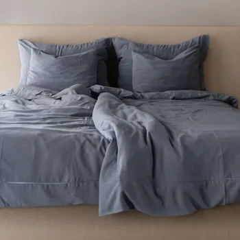 Povlečení HEDDA Lněné povlečení Naira modré - povlečení na peřinu rozměr: 140 x 200 cm