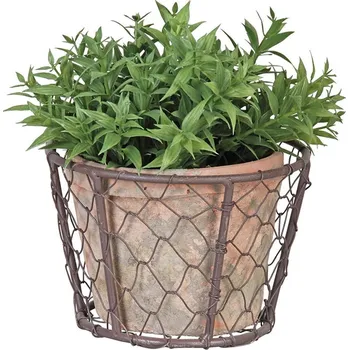 Květináč Drátěný koš s terakotovým květináčem Esschert Design ID_832412