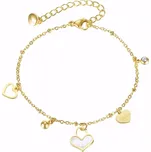 Gaira® Náramek Srdíčka 3920, Barva zlatá