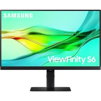 Monitor Samsung MT LED LCD monitor ViewFinity S6 (S60UD) 24",IPS,2560×1440,5ms,350cd/m2,HDMI,DP,3xUSB,USB-C,RJ45,Pivot,Tilt LS24D600UAUXEN