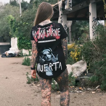 Dámské tričko Dámské triko Yakuza Carne Curved Crew 26110 black velikost: L