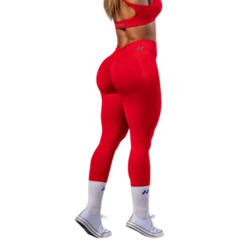 Dámské legíny Nebbia Bezešvé legíny s vysokým pasem MAXIMUM PUSH-UP 302 červená - XS
