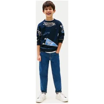 Pánská mikina Tommy Hilfiger Mikina All Over Printed KB0KB09804 Tmavomodrá Regular Fit 3Y