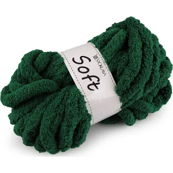 Pletací příze žinylková Soft 250 g, barva 12 zelená tmavá