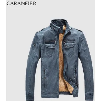 Moto bunda Pánská kožená bunda v retro stylu Barva: Modrá, Velikost: 3XL