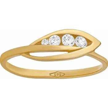 Prsten Zlatý prsten Dominica ze žlutého zlata s Brilliance Zirconia velikost obvod 52 mm FNNNF76RGYW-obvod 52 mm