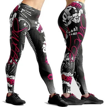 Dámské legíny SWEEP SWPT130 COMIX šedá/bílá/růžová S