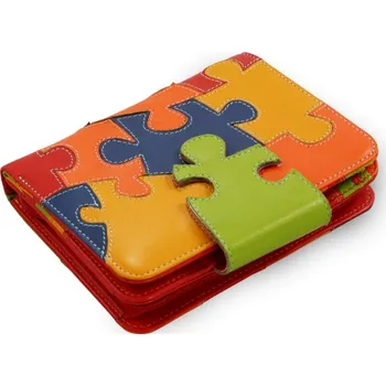 Peněženka Dámská kožená peněženka s motivem puzzle Arwel 1161 - barevná