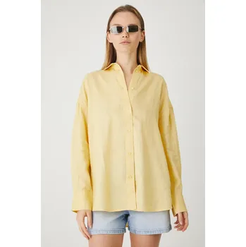 Pánská košile Lněná košile Medicine RS24.KDD700 žlutá 10X, vel. M