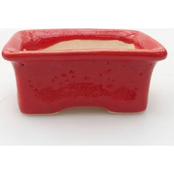 Květináč Mini bonsai miska 5,5 x 4 x 2,5 cm červená