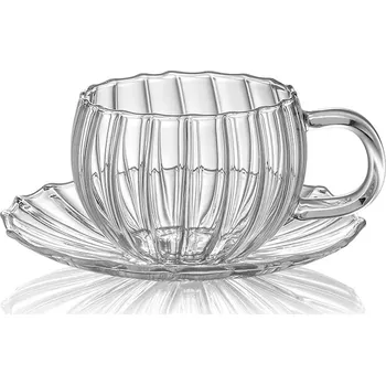 Šálek s podšálkem IVV Sahara 70 ml 2-pack 8057.2 průhledná TSP