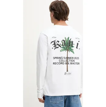 Pánské tričko Bavlněné tričko s dlouhým rukávem Karl Kani bílá barva, s potiskem, PD00005329 00X, vel. XXL